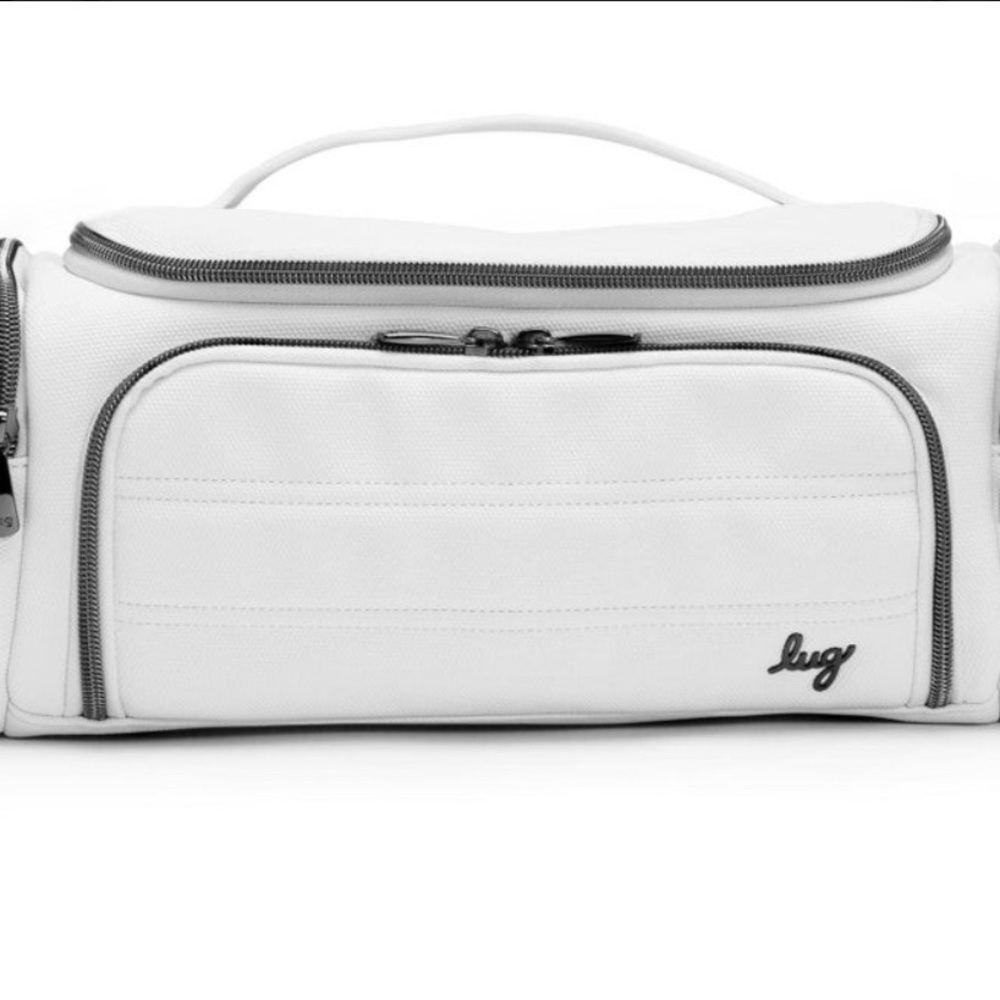 LUG 🔥RARE Trolley Matte Lux VL White Cosmetic Bag vegan leather